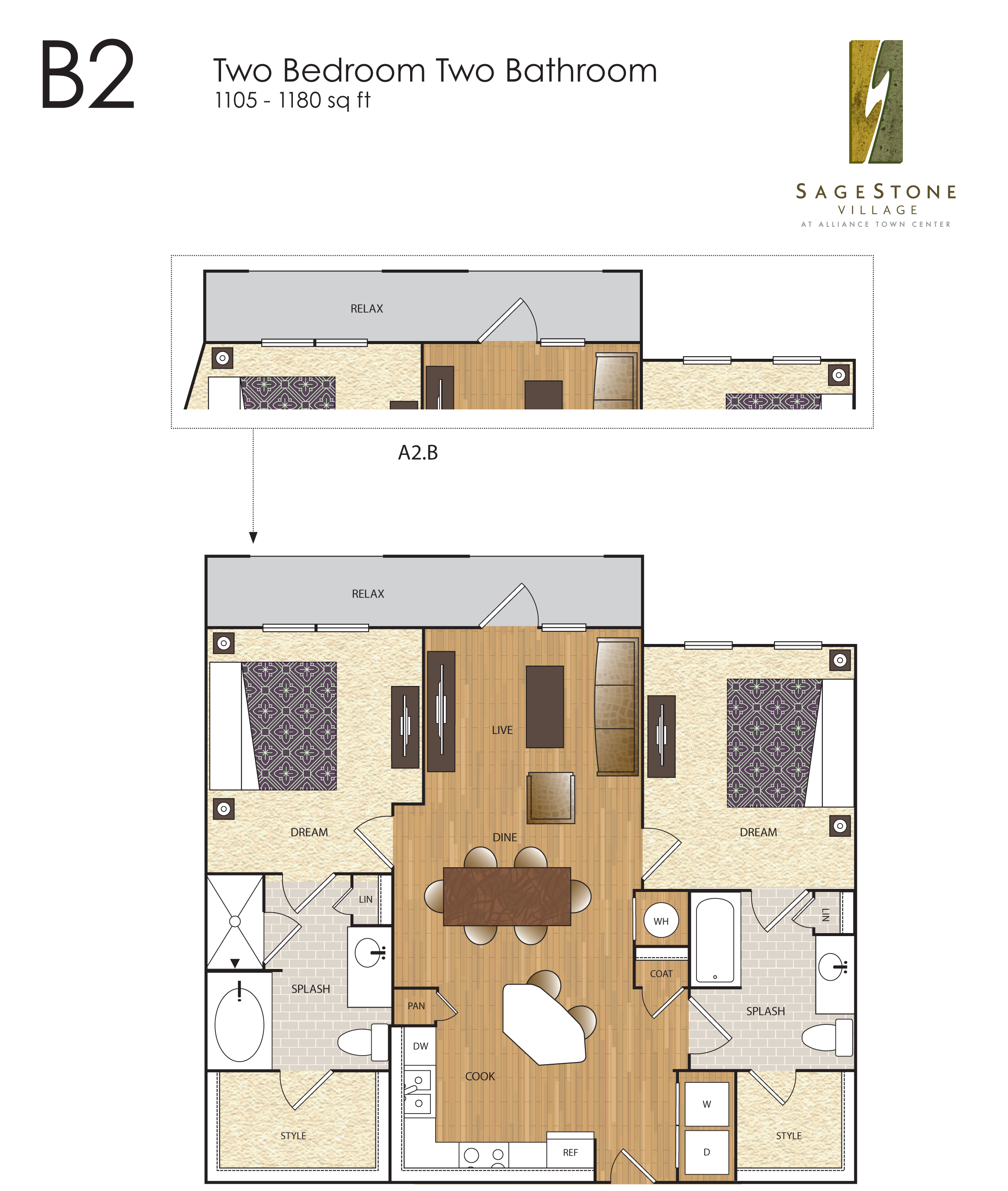 Apartments in North Fort Worth TX SageStone Village Floor Plans